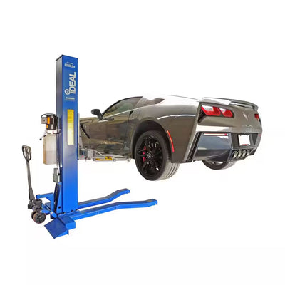 Mobile Single Column Car Lift 6,000 Lbs. Capacity Heavy Duty Model with Stackable Extensions Included