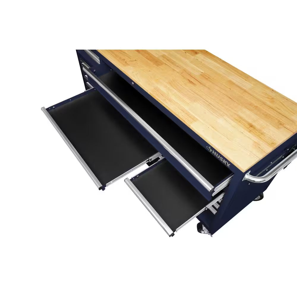 Tool Storage 72 In. W Standard Duty Gloss Blue Mobile Workbench Tool Chest