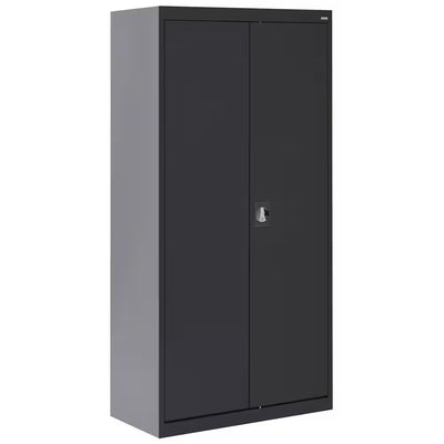 Elite Series 36 In. W X 72 In. H X 24 In. D 22-Gauge 5-Shelf Steel Freestanding Garage Storage Cabinet in Black