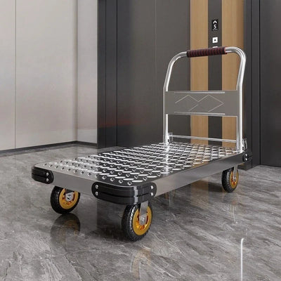 Heavy Duty Foldable Garden Cart Utility Wagon All Terrain Wheels Steel Dump Bed Hauling Mulch Firewood Plants Tools Carrito