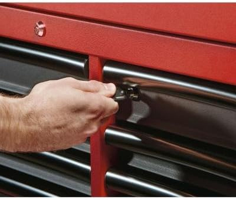Heavy-Duty, Drawer 16 Tool Chest 46 In. and Rolling Cabinet Set, Red and Black, Personal Valuables Storage Drawer with Separate Lock in the Tool Chest