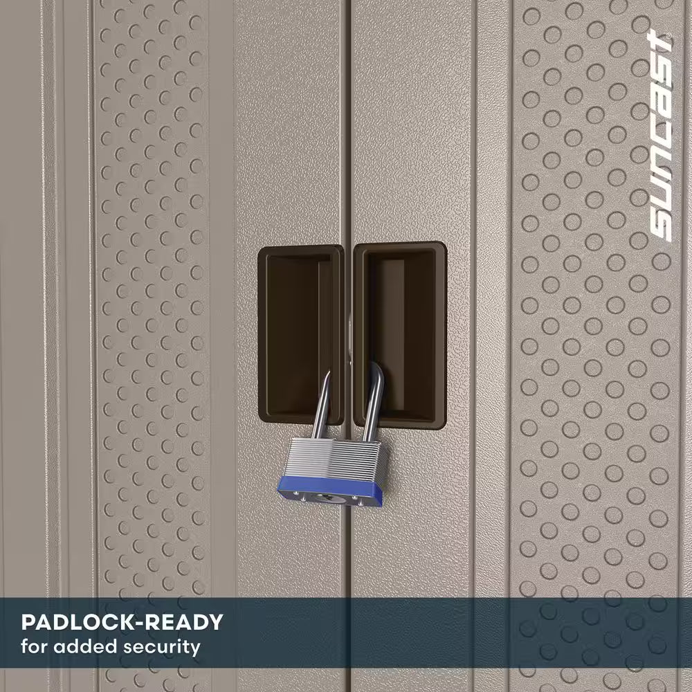 Plastic Freestanding Garage Cabinet in Platinum (40 In. W X 80 In. H X 20 In. D)