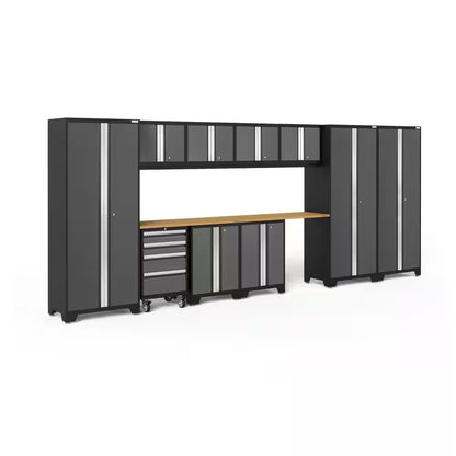 Bold Series 12-Piece 24-Gauge Steel Garage Storage System in Gray (186 In. W X 77 In. H X 18 In. D)