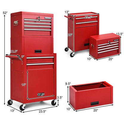 6 Drawers Tool Chest with Heightening Cabinet