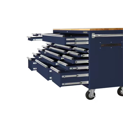 Tool Storage 72 In. W Standard Duty Gloss Blue Mobile Workbench Tool Chest