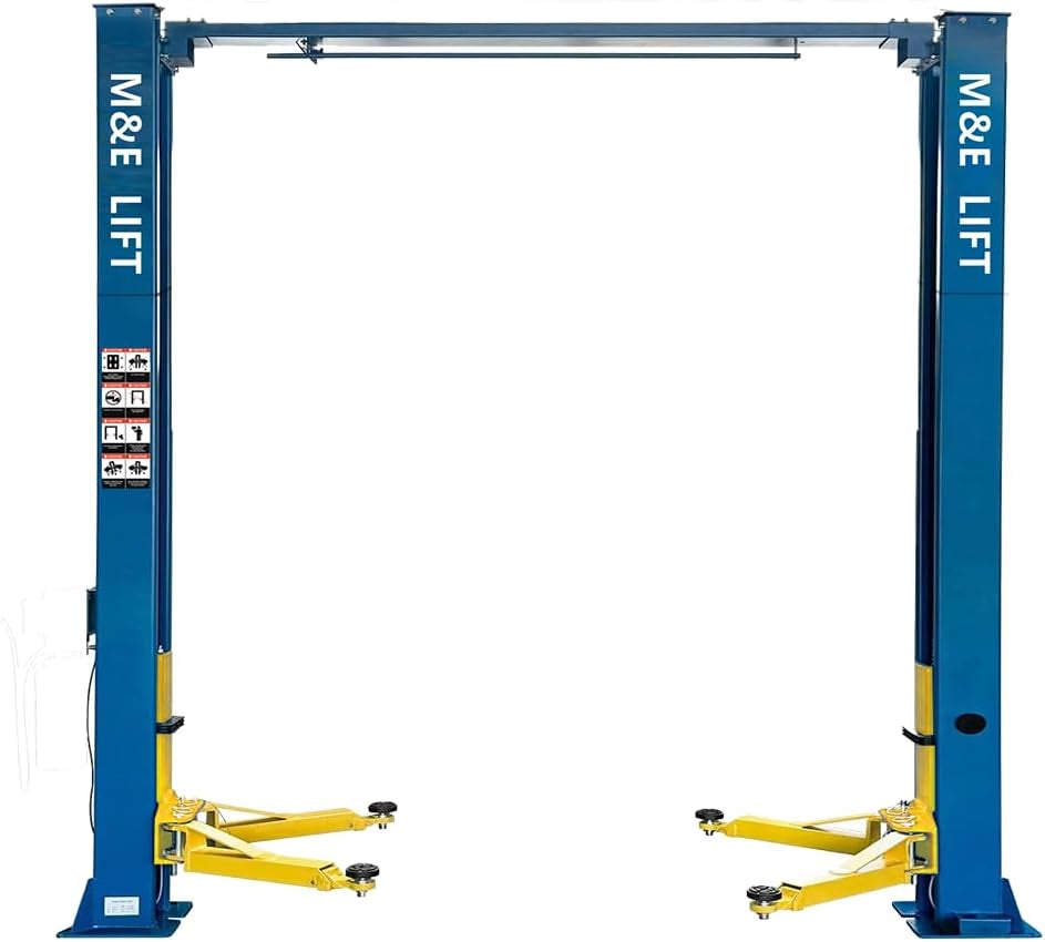 ME 9000Lbs 2 Post Lift Clearfloor Lifts Max. Lifting Height 74.8" 2 Post Car Lift Auto Lift Car Hoist for Home Shop Garage (ME-M90-220V)