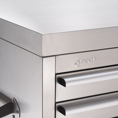 TRINITY 43" X 25" 11-Drawer Stainless Steel Tool Chest