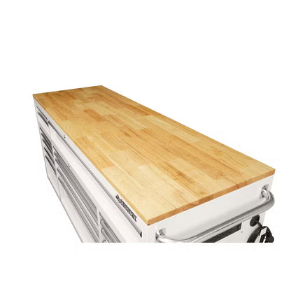 Tool Storage 72 In. W Standard Duty Gloss White Mobile Workbench Tool Chest