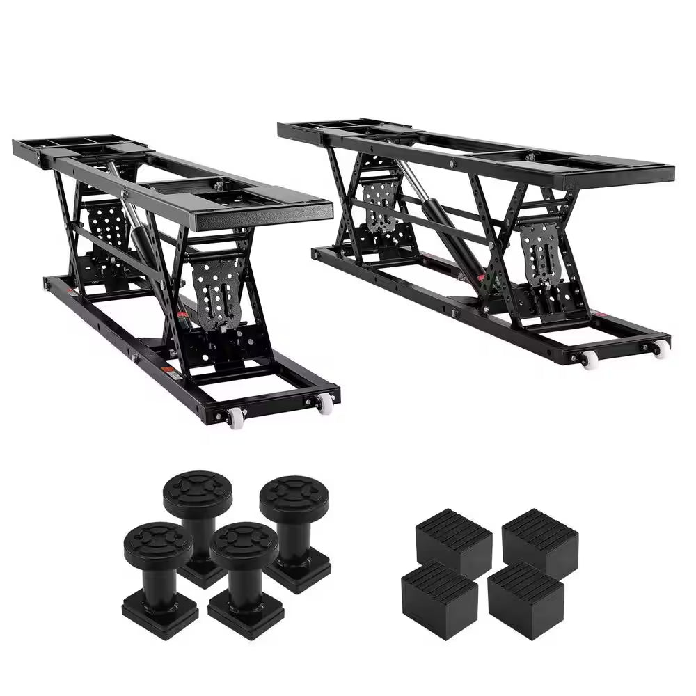 Car Lift, 7,000 Lbs. Capacity Portable Car Lift, 26.8 In. Max. Height, Carbon Steel Truck Lift with 120-Volt Power Unit