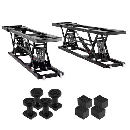 Car Lift, 7,000 Lbs. Capacity Portable Car Lift, 26.8 In. Max. Height, Carbon Steel Truck Lift with 120-Volt Power Unit