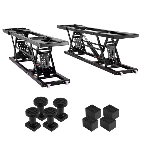 Car Lift, 7,000 Lbs. Capacity Portable Car Lift, 26.8 In. Max. Height, Carbon Steel Truck Lift with 120-Volt Power Unit