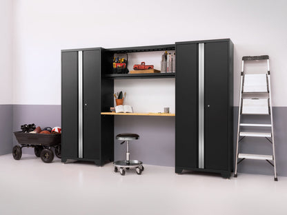 Bold 132-In W X 76.75-In H X 18-In D 8 -Cabinets Steel Black Garage Storage System