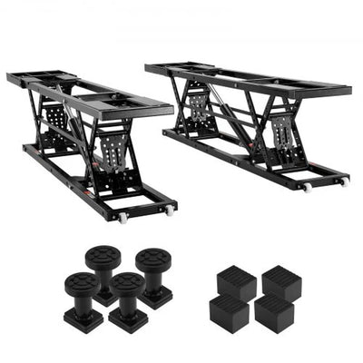 Car Lift, 7,000 LBS Capacity Portable Car Lift, with Extended-Length Plates, 26.8' Max. Height, Heavy-Duty Carbon Steel Truck Lift with 120V Power Unit, Auto Car Jack Lifts for Home Garage Shop