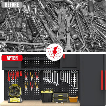 Garage Storage Cabinets System, 8-Pcs Workshop Cabinet Set in Black