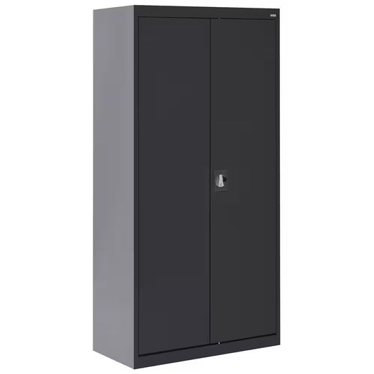 Elite Series 36 In. W X 72 In. H X 24 In. D 22-Gauge 5-Shelf Steel Freestanding Garage Storage Cabinet in Black