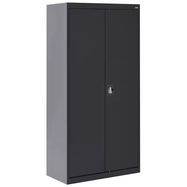 Elite Series 36 In. W X 72 In. H X 24 In. D 22-Gauge 5-Shelf Steel Freestanding Garage Storage Cabinet in Black