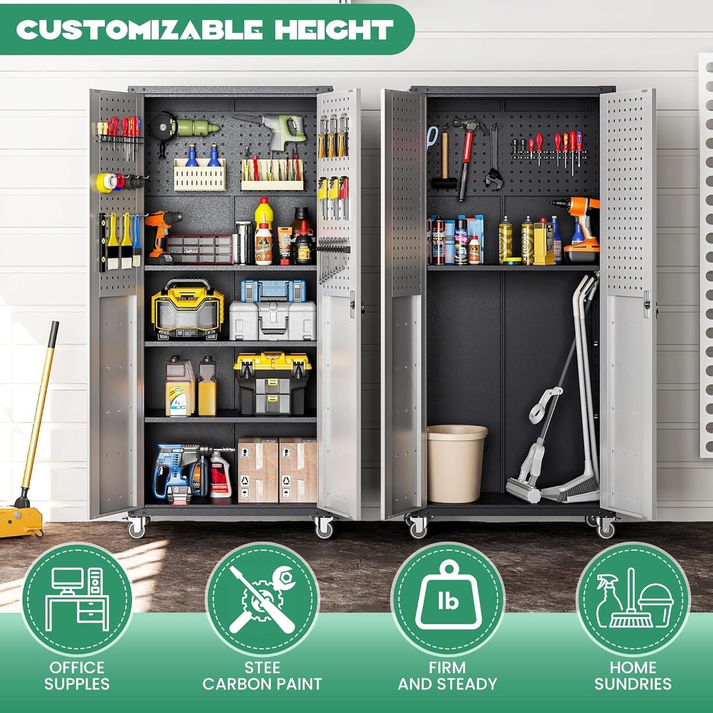 10-Piece Heavy Duty Steel Garage Cabinet System