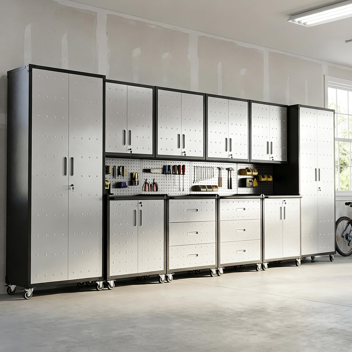 10-Piece Heavy Duty Steel Garage Cabinet System