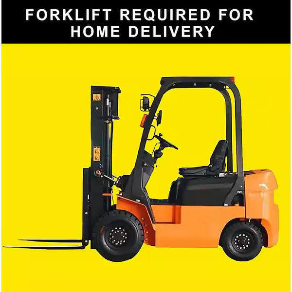 Storage 4-Post Car Lift 9,000 Lbs. Extended Length/Height - with Poly Casters, Drip Trays, Jack Tray