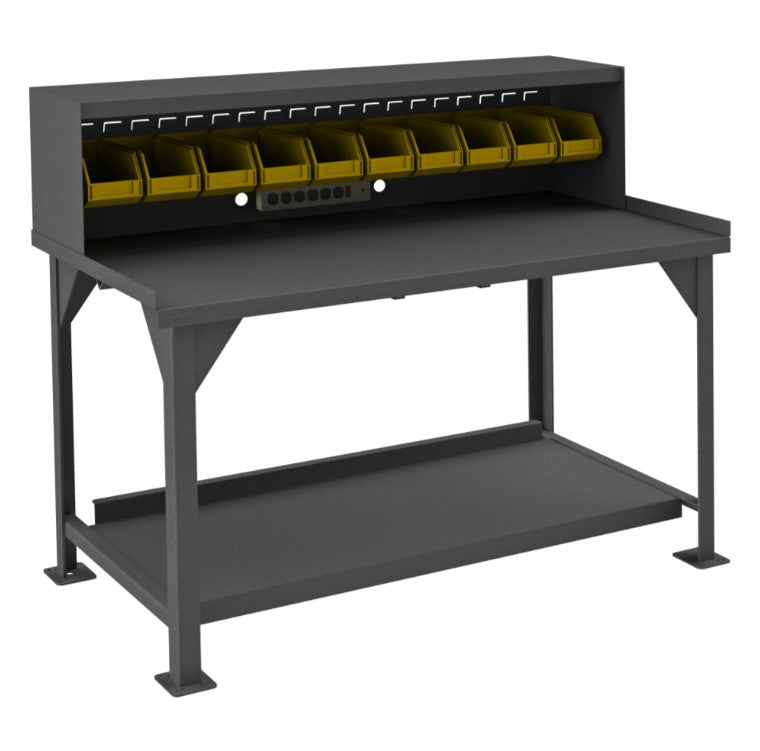 72in x 30in Workbench with Riser Shelf