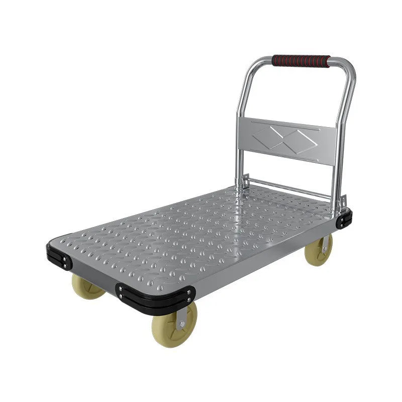Heavy Duty Foldable Garden Cart Utility Wagon All Terrain Wheels Steel Dump Bed Hauling Mulch Firewood Plants Tools Carrito