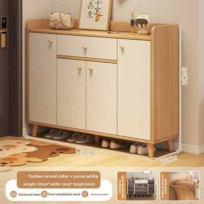 Shoe cabinet, indoor new entry locker at the entrance of the home, integrated storage shoe rack against the wall