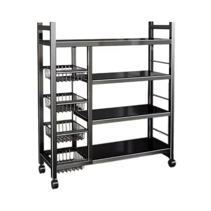 Multi-purpose mobile storage rack detachable mesh basket kitchen storage rack balcony living room shelf