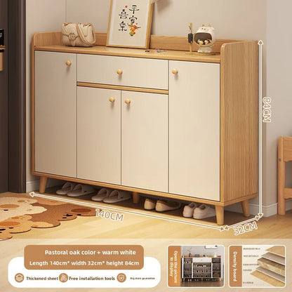 Shoe cabinet, indoor new entry locker at the entrance of the home, integrated storage shoe rack against the wall