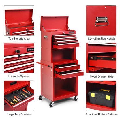 6 Drawers Tool Chest with Heightening Cabinet