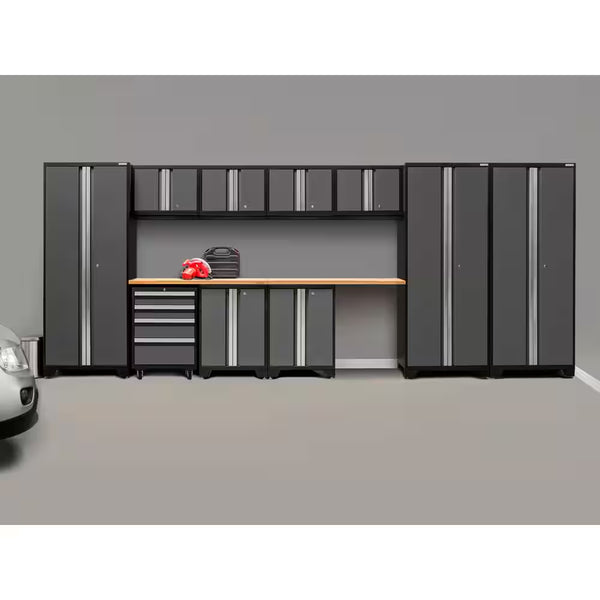 Bold Series 12-Piece 24-Gauge Steel Garage Storage System in Gray (186 In. W X 77 In. H X 18 In. D)