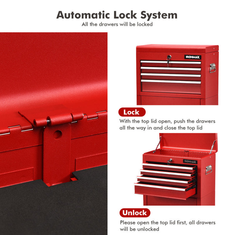 6 Drawers Tool Chest with Heightening Cabinet