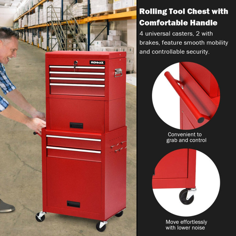 6 Drawers Tool Chest with Heightening Cabinet