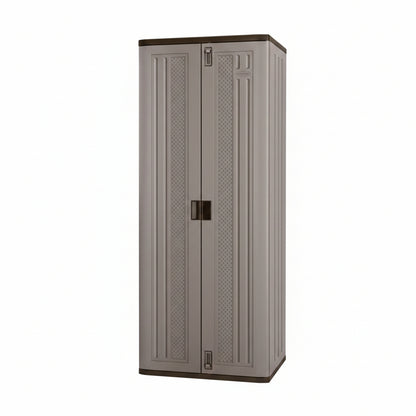Plastic Freestanding Garage Cabinet in Platinum (40 In. W X 80 In. H X 20 In. D)
