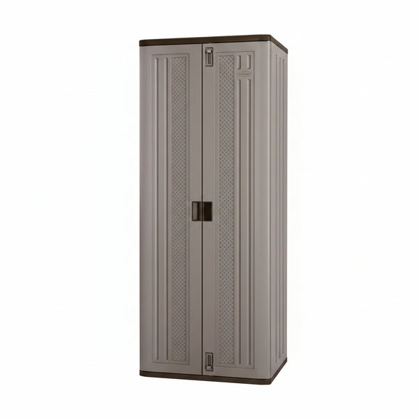 Plastic Freestanding Garage Cabinet in Platinum (40 In. W X 80 In. H X 20 In. D)