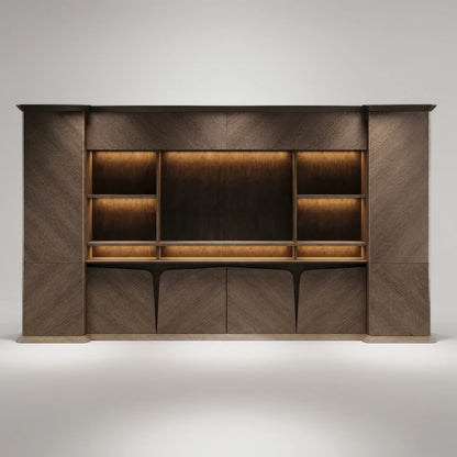Brandy · Office Shelves w/ Integrated Lighting & Storage