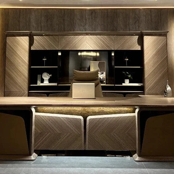 Brandy · Office Shelves w/ Integrated Lighting & Storage