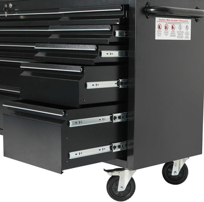 72 Inch Tool Chest with 15 Drawers for Garage, Workbench and Repair Store, Tool Cabinet -Black (72 Inch Tool Chest- Black)