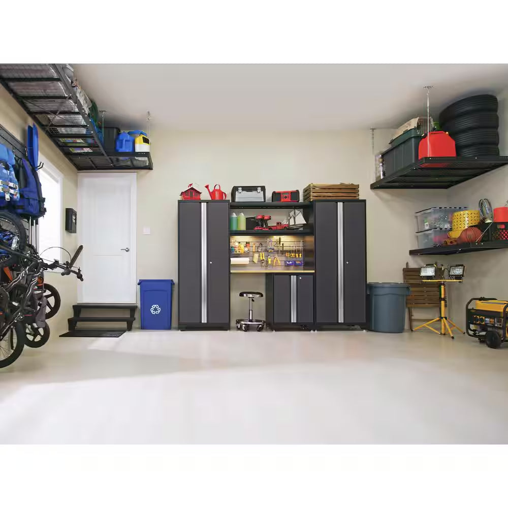 Bold Series 12-Piece 24-Gauge Steel Garage Storage System in Gray (186 In. W X 77 In. H X 18 In. D)