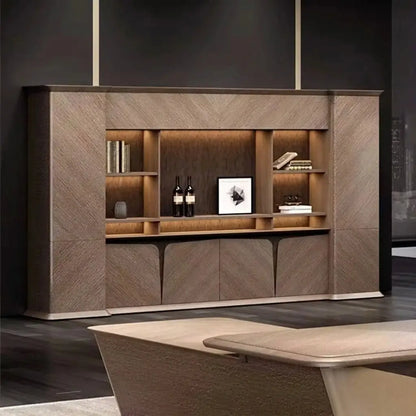 Brandy · Office Shelves w/ Integrated Lighting & Storage